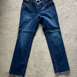 Ann Taylor loft straight leg cropped ankle jeans size 12